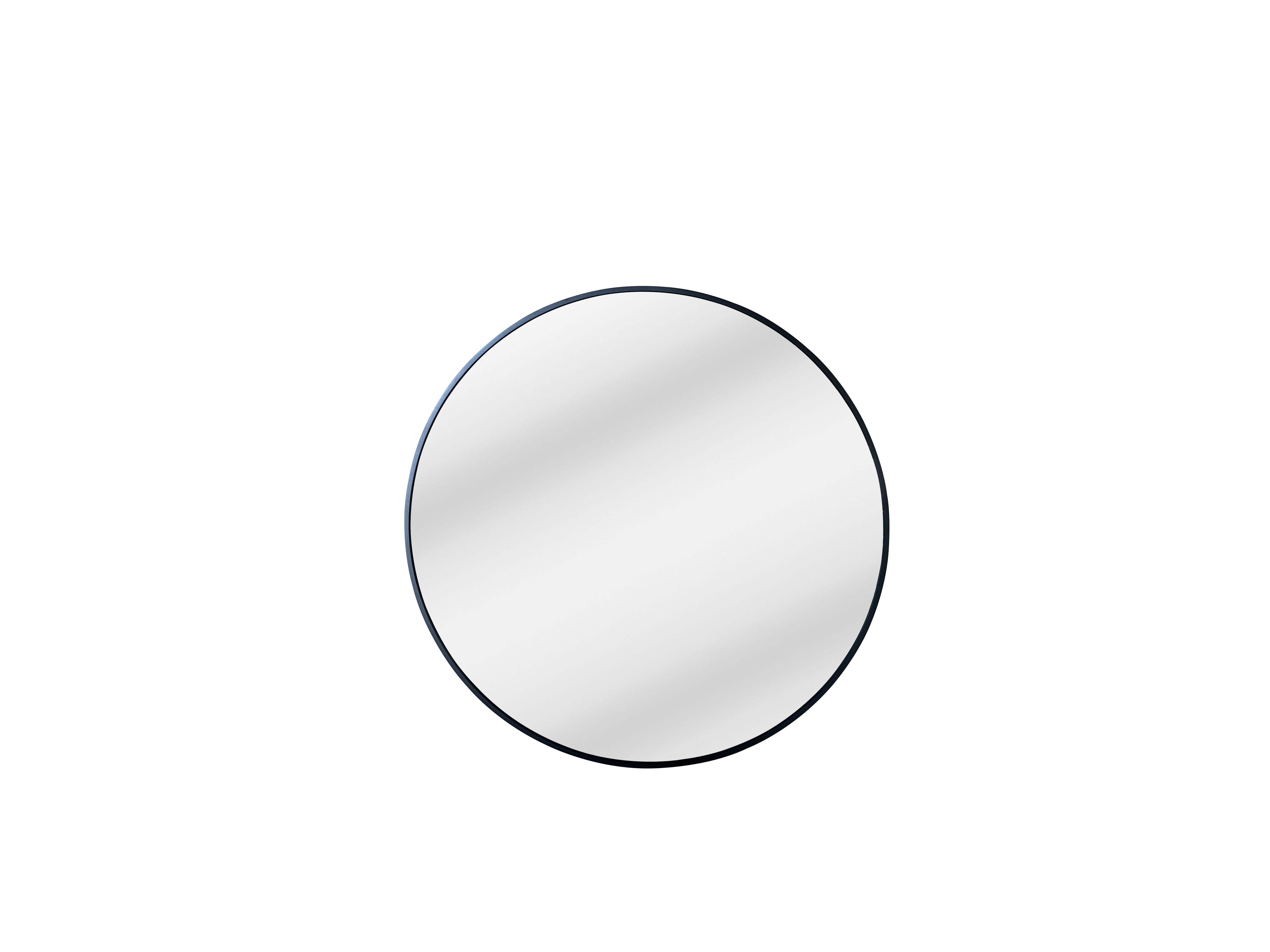 Georgia Round Wall Mirror: Black Frame